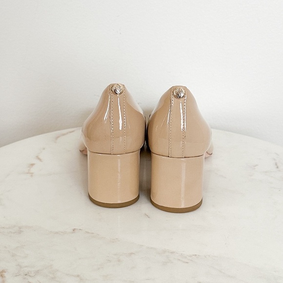 NEW Donald J. Pliner Womens Suzette Beige Patent Rhinestone Pumps Size 7 - Picture 5 of 8